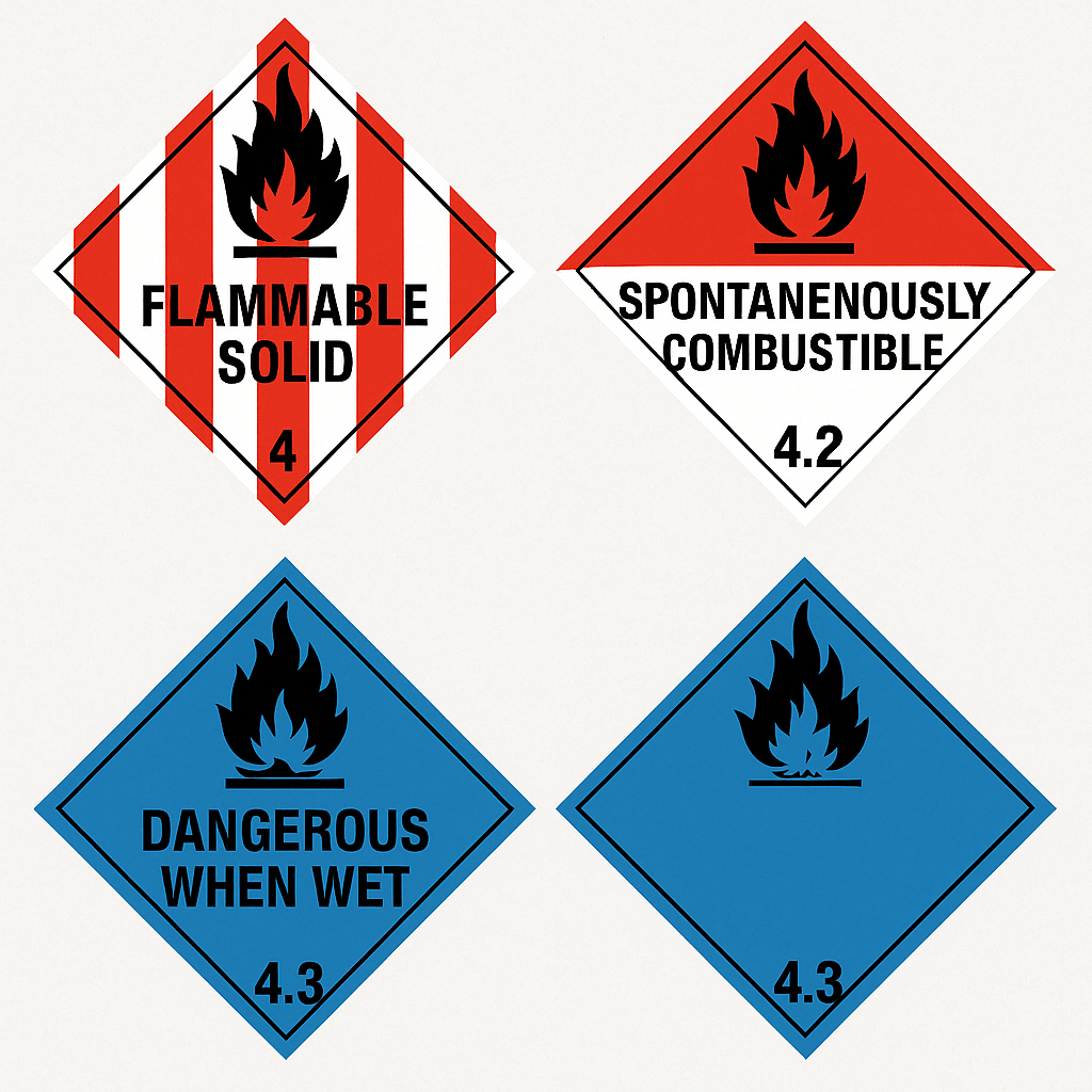 IMDG Class 4 Stickers